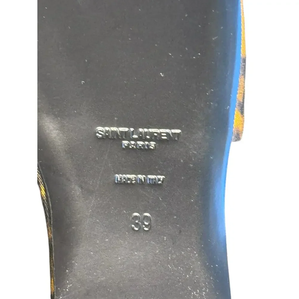 Saint Laurent NIB Carlyle Flat Slide in Leopard Size 39 - Picture 11 of 13